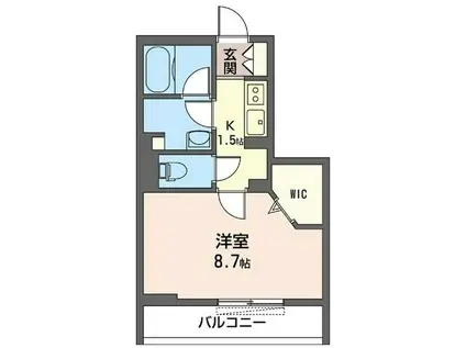 アルバリーニョ日吉B(1K/2階)の間取り写真