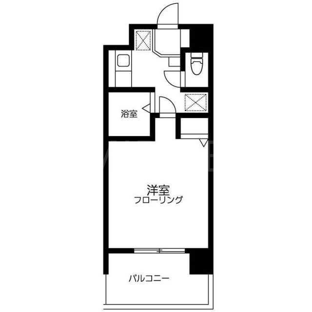 MOLLE相模大野(1K/2階)の間取り写真