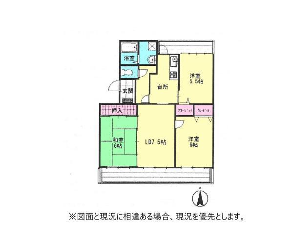ロイヤルアメニティ2(3LDK/3階)の間取り写真