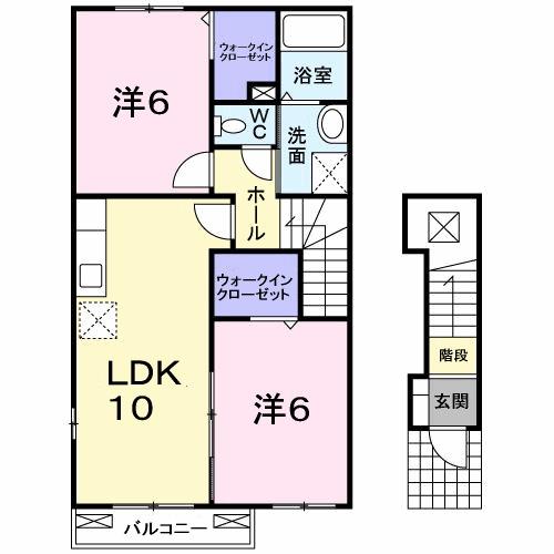 エテルノ グランツIV(2LDK/2階)の間取り写真