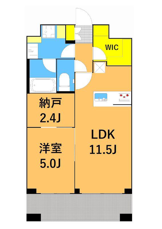 IRIS西大井(1SLDK/1階)の間取り写真