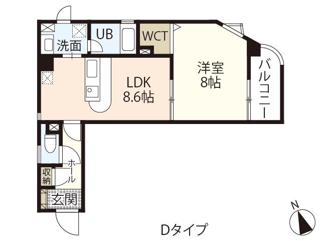 SHETLAND COURTII(1LDK/7階)の間取り写真