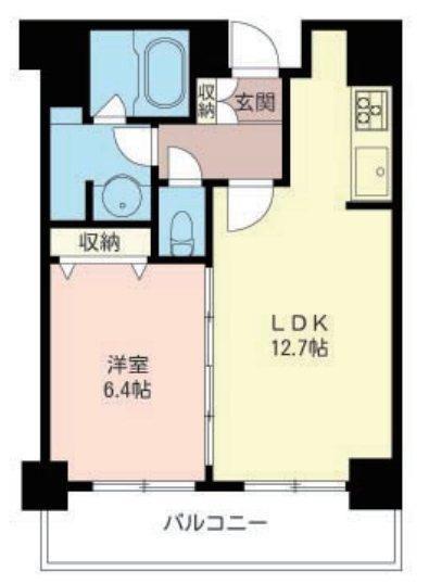 LASANTE錦糸町(1LDK/6階)の間取り写真