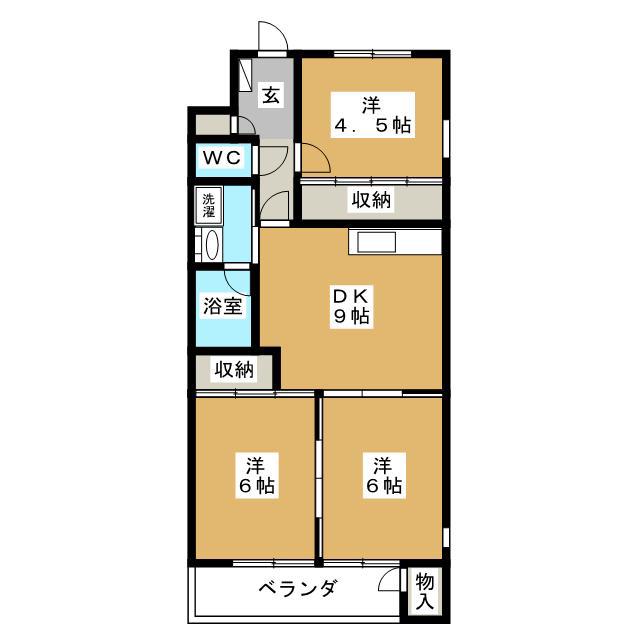 ミナミロイヤルハイツ(3DK/2階)の間取り写真