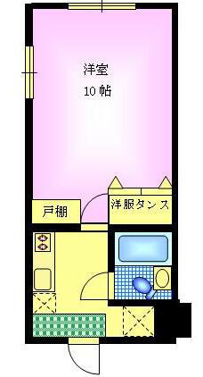 ロイヤルコーポ駅南(1K/1階)の間取り写真