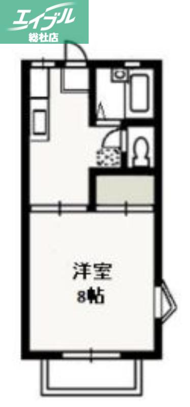 メゾンソレイユ(1K/2階)の間取り写真