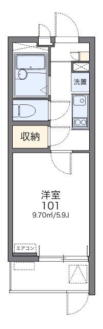 レオネクスト城北通(1K/4階)の間取り写真