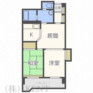 アートサイドテラス(2LDK/2階)の間取り写真