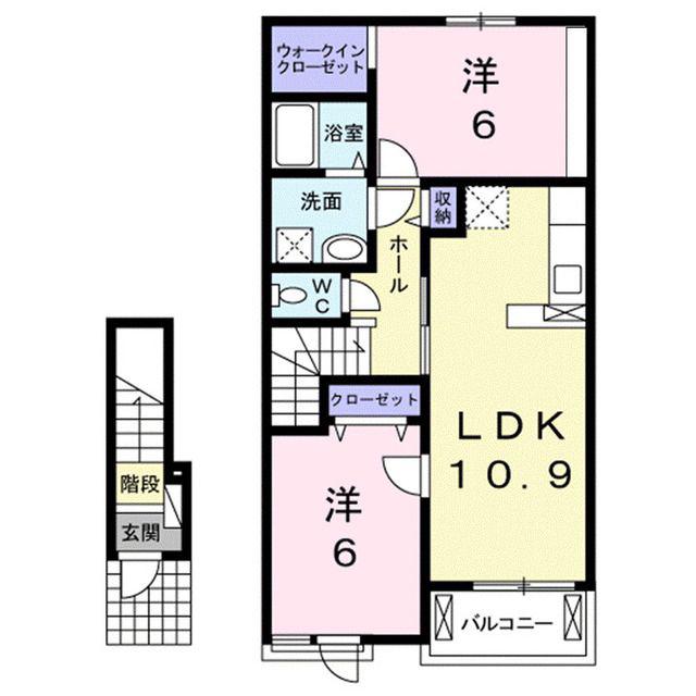 セレッソ C(2LDK/2階)の間取り写真