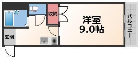 リビングライフ布施(1K/3階)の間取り写真