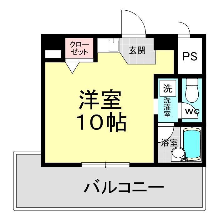 グレイスハイツ今浦(ワンルーム/4階)の間取り写真