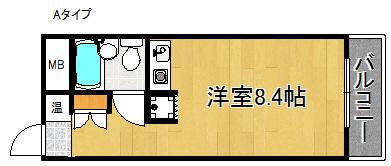 シャンソニエパレス(ワンルーム/3階)の間取り写真