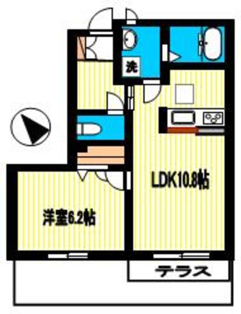 APION(1LDK/1階)の間取り写真