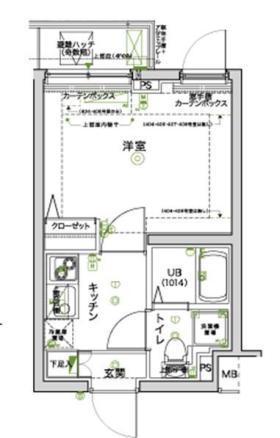 エスペルーモ上池台(1K/3階)の間取り写真