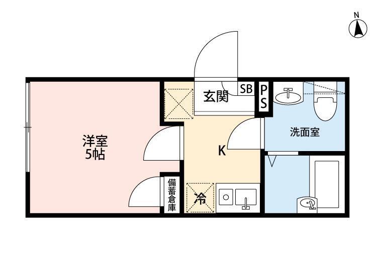 CIEL KAMIKITAZAWA(1K/2階)の間取り写真