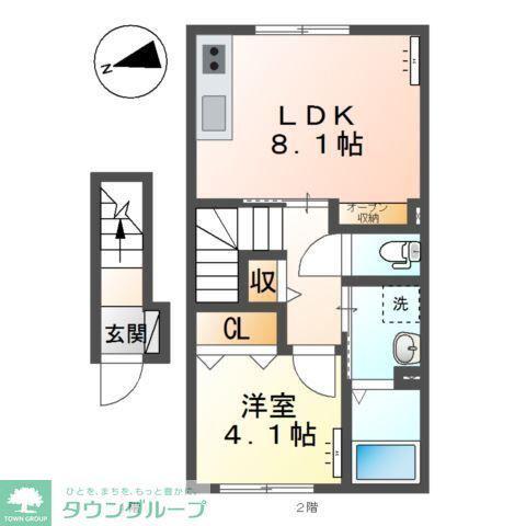 レアルMKM(1LDK/2階)の間取り写真