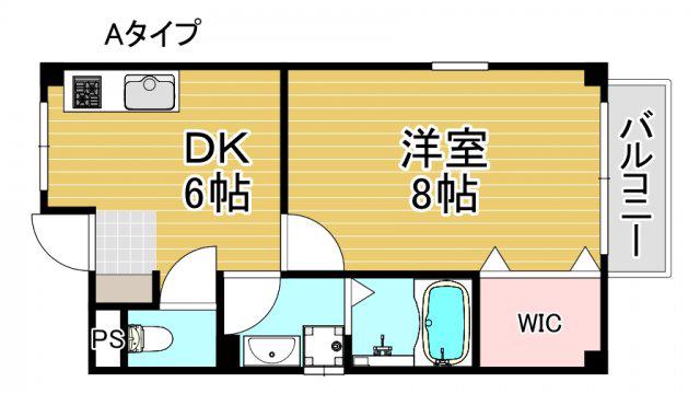 COZY PORT K(1DK/2階)の間取り写真