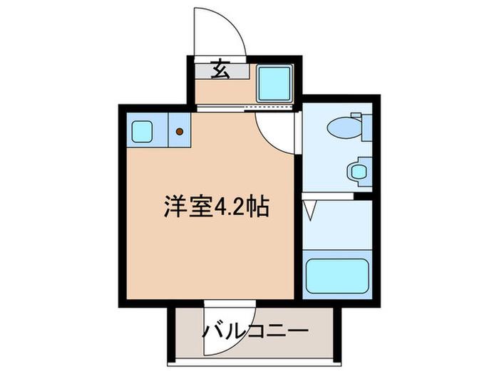 ロイヤル赤羽IV(ワンルーム/4階)の間取り写真