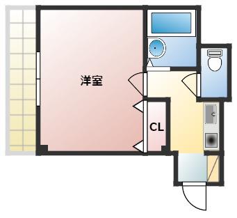ラックハウス(1K/1階)の間取り写真