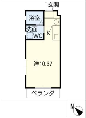 270APARTMENT1(ワンルーム/3階)の間取り写真