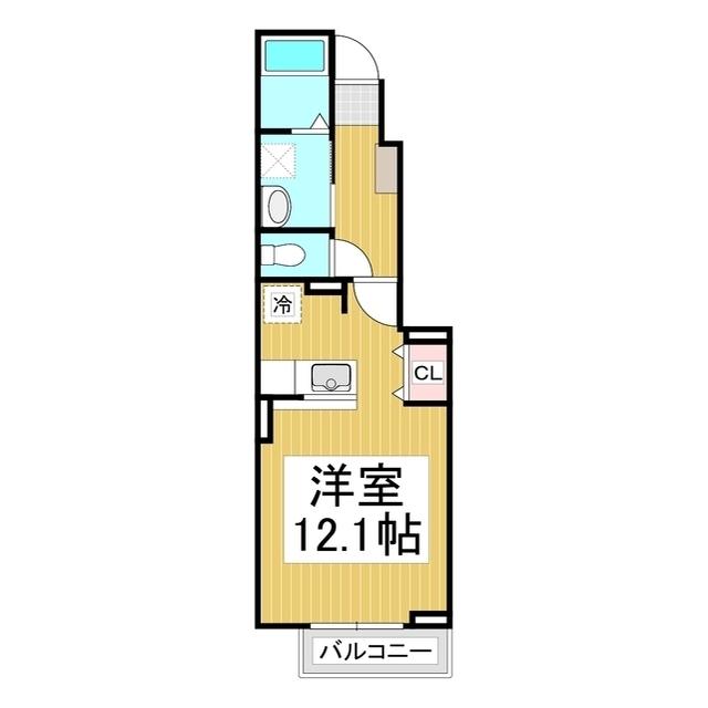 プリマクラッセ(ワンルーム/1階)の間取り写真