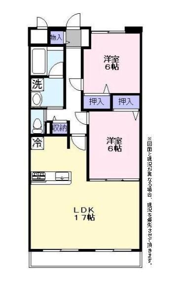 LA MER(2LDK/3階)の間取り写真