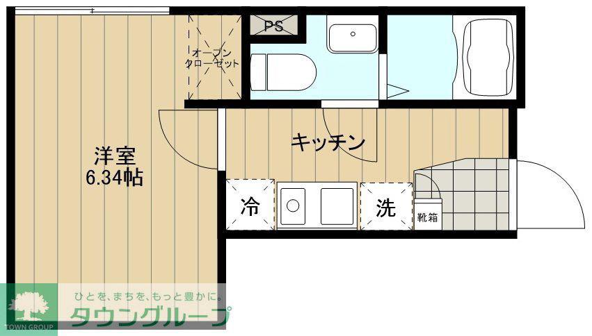 BUENOS大島(1K/1階)の間取り写真