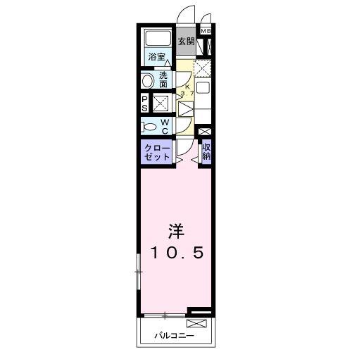 コンフォート丸友(1K/1階)の間取り写真