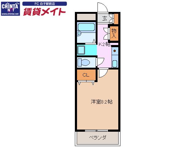 サンハイム駒田(1K/1階)の間取り写真