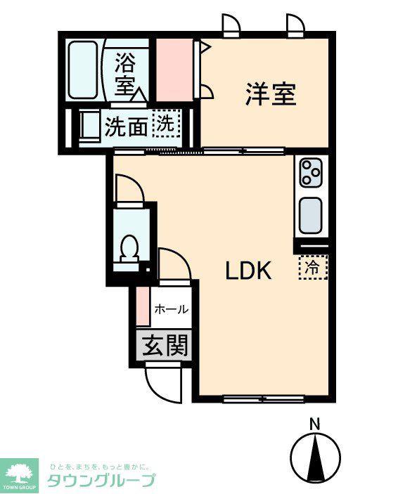 ハイムデポ(1LDK/1階)の間取り写真