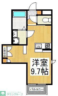 パフューム(ワンルーム/1階)の間取り写真