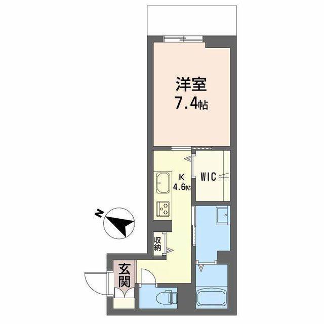 PARADISO本荘(1K/1階)の間取り写真
