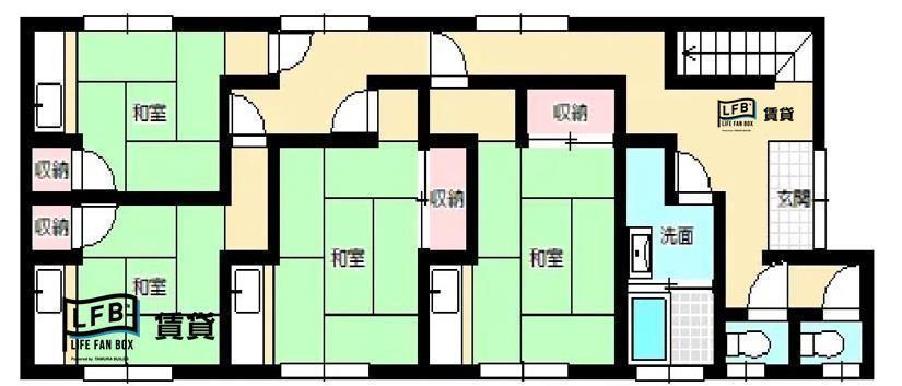 折本荘(ワンルーム/2階)の間取り写真