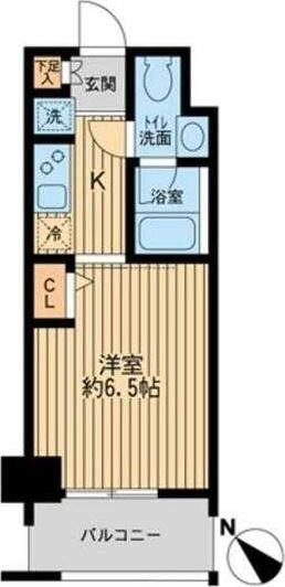 KDXレジデンス多摩川 (1K/4階)の間取り写真