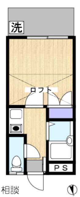 レオパレス阿佐ケ谷(1K/1階)の間取り写真