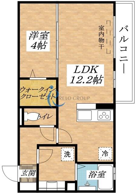 片岡マンション(1LDK/1階)の間取り写真