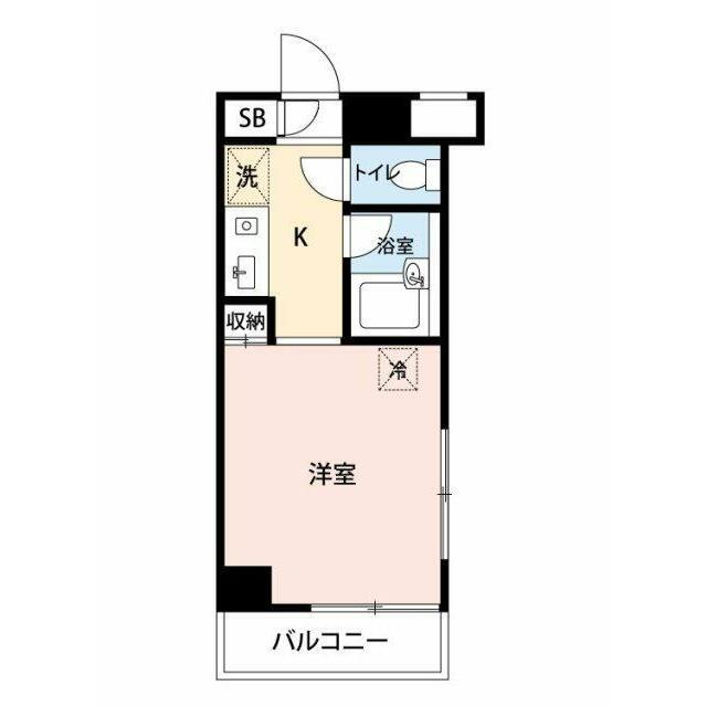 ブランシェ高輪(ワンルーム/2階)の間取り写真