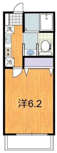 ビー プラウド(1K/2階)の間取り写真