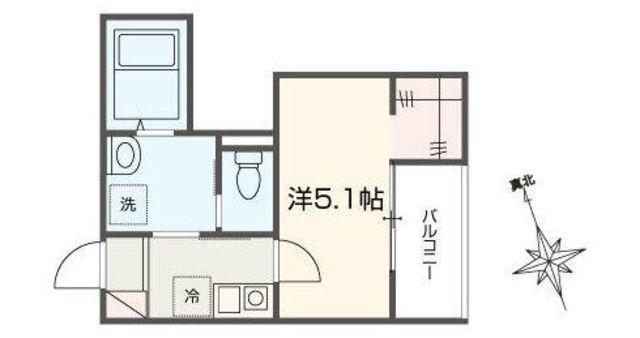 MELLAS吉祥寺(1K/2階)の間取り写真