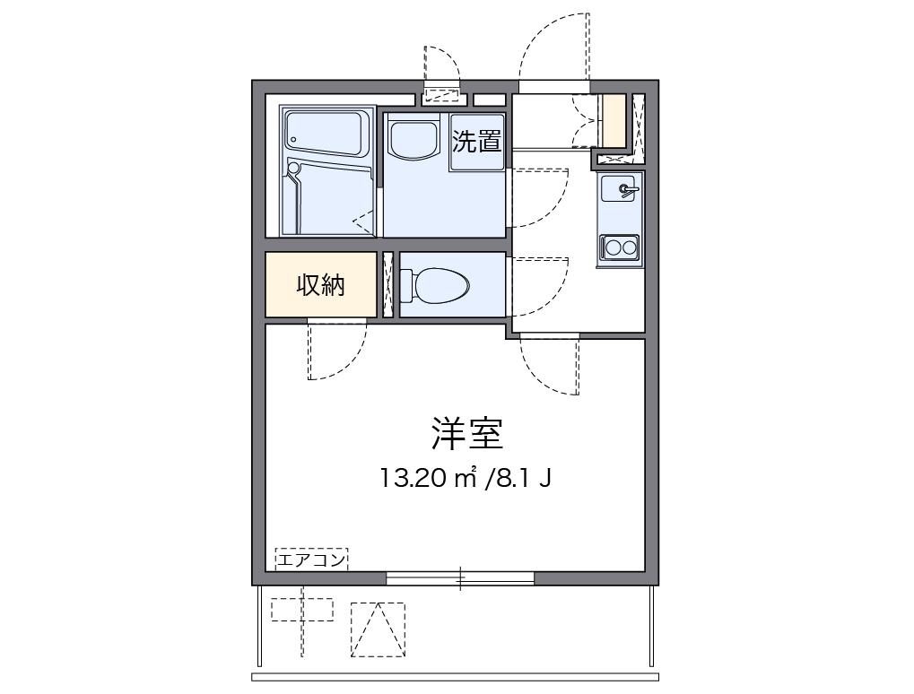 レオネクストサンドリーム(1K/1階)の間取り写真