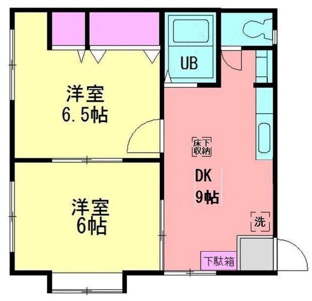 第三協栄ハイム(2DK/2階)の間取り写真