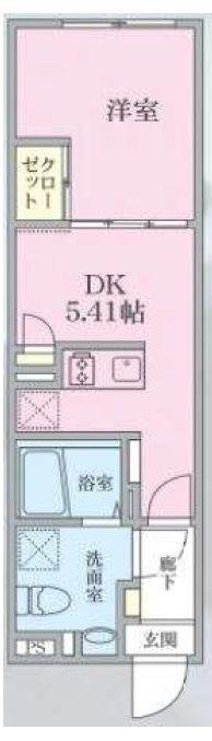 エストゥルースプラス田端(1DK/3階)の間取り写真