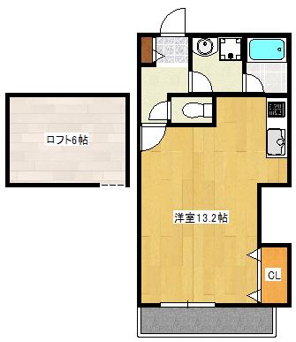 シャッセ中原(ワンルーム/2階)の間取り写真