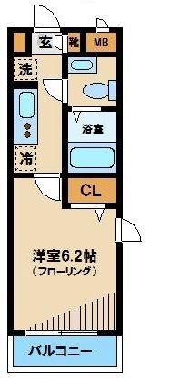 ステージグランデ新高円寺(1K/9階)の間取り写真