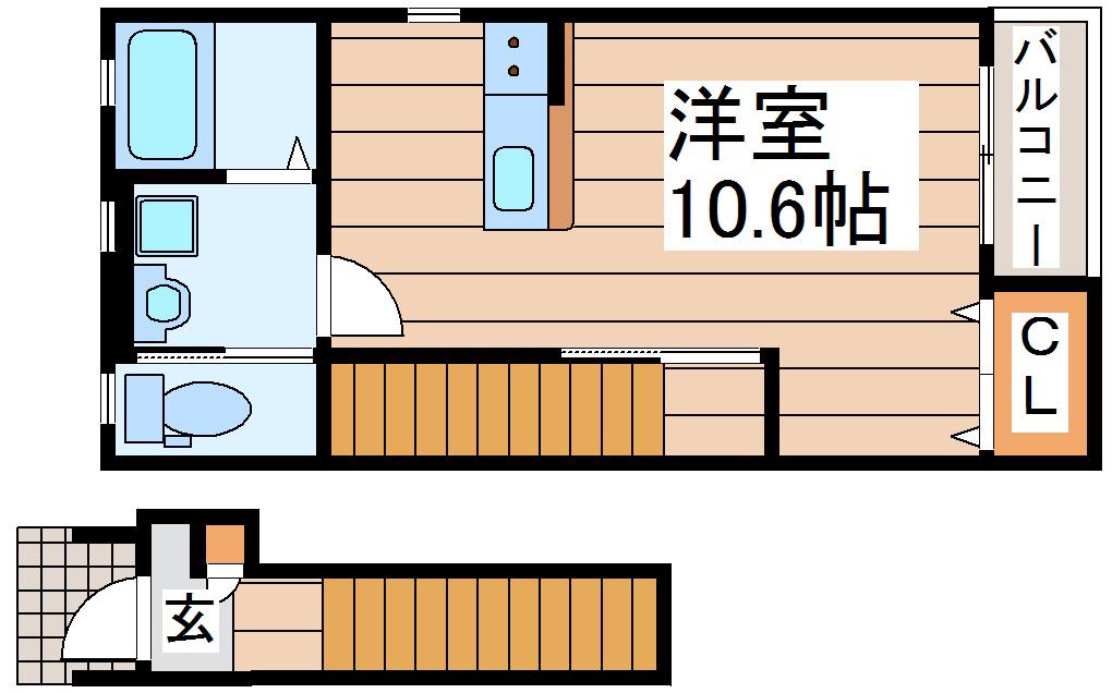 メゾン サンカント(1K/2階)の間取り写真