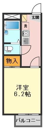 レオパレスプレステージ(1K/2階)の間取り写真