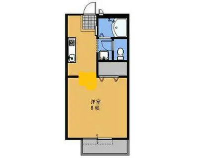 メゾンセジュールA(1K/1階)の間取り写真