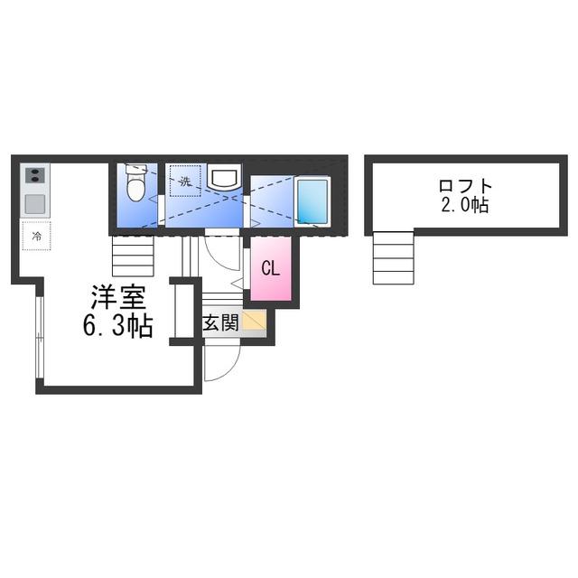 あんしん日置荘西町08-2012(ワンルーム/1階)の間取り写真
