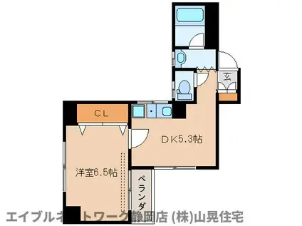 シエラハウス(1DK/1階)の間取り写真
