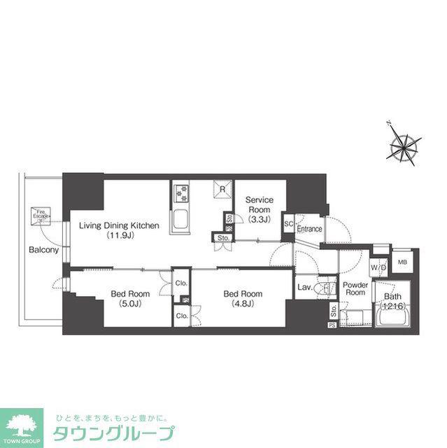 コンフォリア・リヴ板橋(2SLDK/7階)の間取り写真